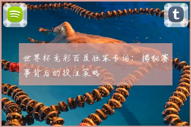 世界杯竞彩百度独家专访：揭秘赛事背后的投注策略